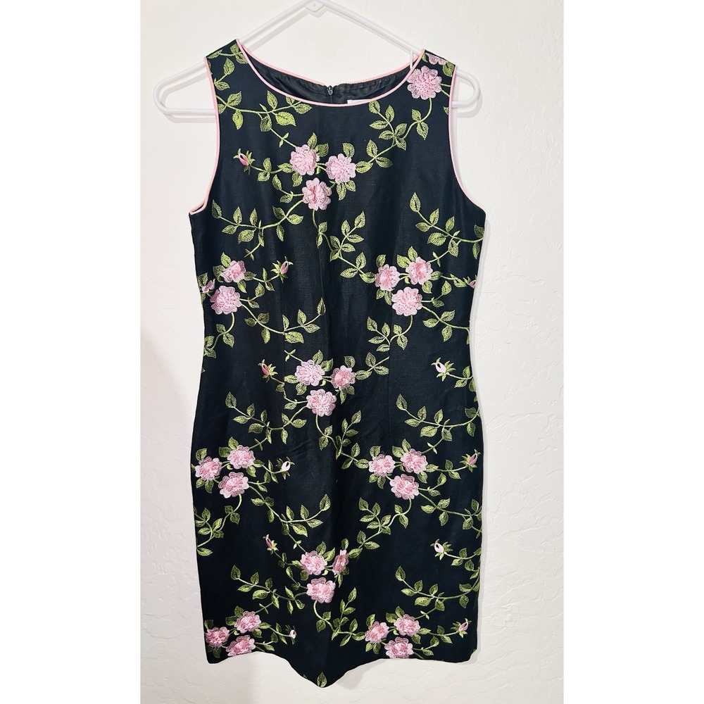 Vintage‎ Jessica Howard Dress Embroidery Floral Woman's Size 6 Dress